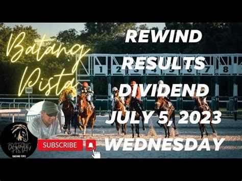 MMTCI RACE REWIND RESULTS AND DIVIDENDS OF .